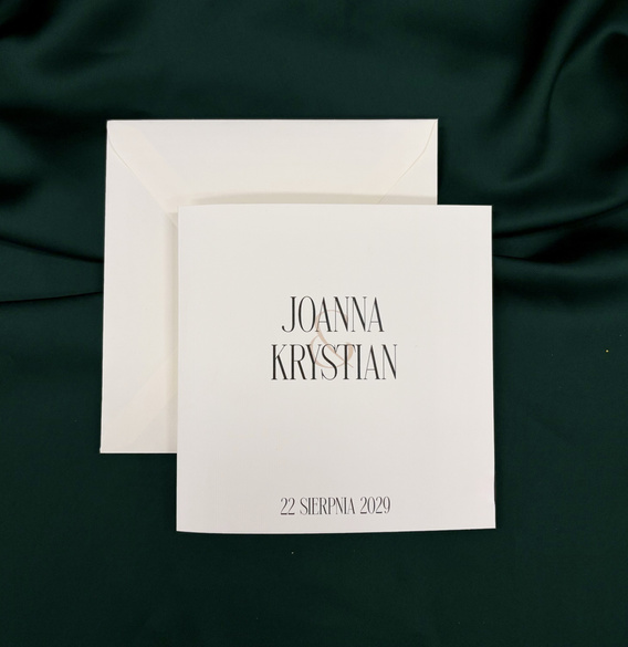 Minimalistyczne zaproszenia ślubne