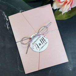 Zaproszenia Ślubne w Metalizowanym Folderze C 102