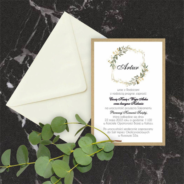 Zaproszenie Komunijne eko B 6