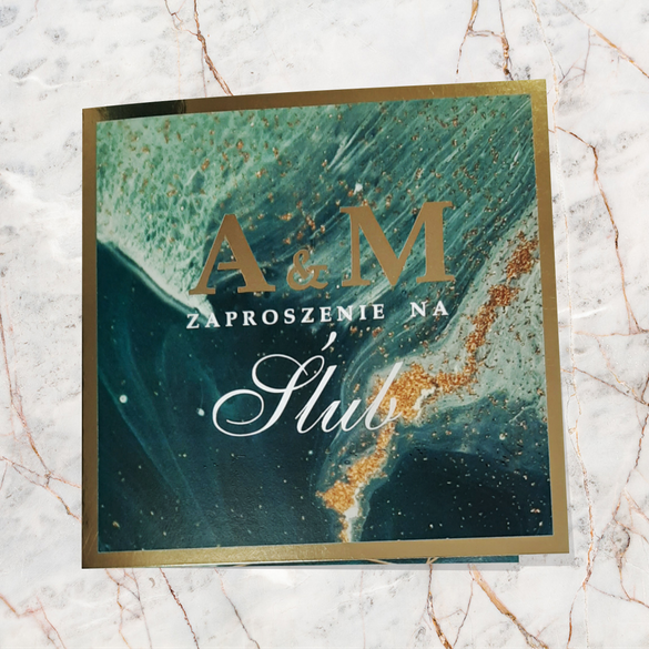Zaproszenia Ślubne z Lustrzanym motywem C 100
