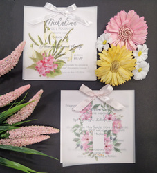 Proste zaproszenie na komunię z kalką