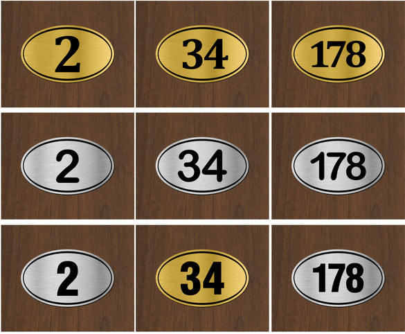 Numerek owalny na drzwi