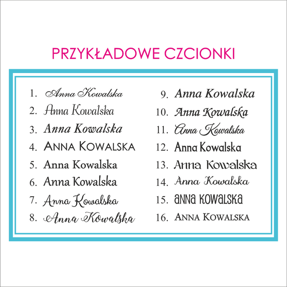 Winietki drukowane prostokątne