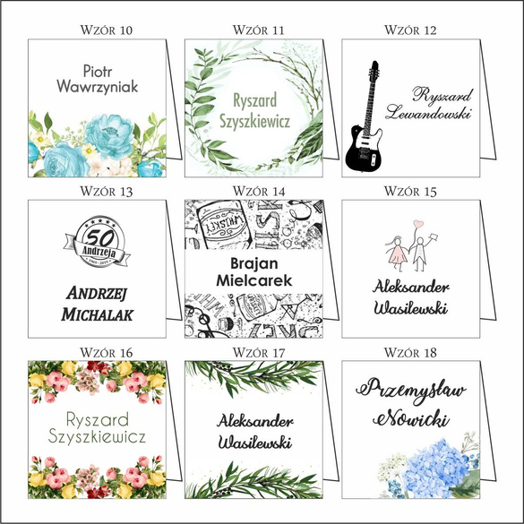 Winietki drukowane kwadratowe