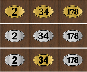 Numerek owalny na drzwi