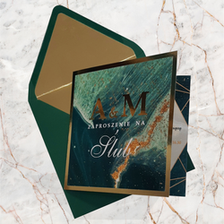 Zaproszenia Ślubne z Lustrzanym motywem C 100