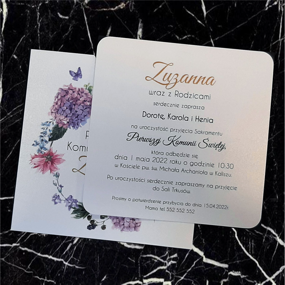 Zaproszenia na Komunię z Wiankiem K 51