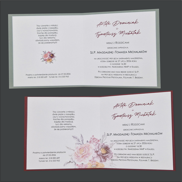 Zaproszenie kwiatowe