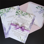 Akwarelowe Zaproszenia Ślubne z Kwiatami C 56