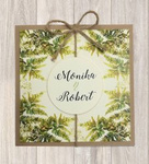 BOHO Zaproszenia na Ślub z eko sznurkiem C 77